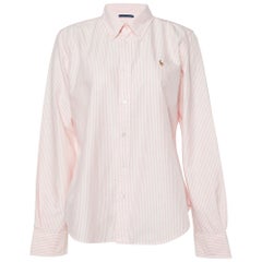 Ralph Lauren - Camicia abbottonata gessata rosa XL