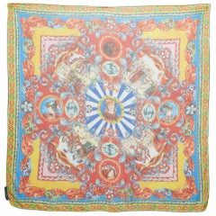 Dolce & Gabbana Multicolor Teatro Dei Pupi Silk Square Scarf