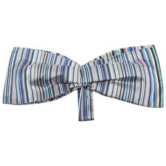 Dior Multicolor Striped Silk Detachable Bow One Size