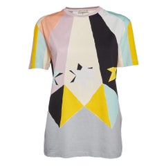 Emilio Pucci Multicolor Star & Stripe Print Cotton Knit T-Shirt S