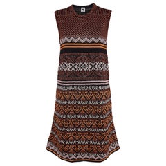 M Missoni Multicolor Patterned Lurex Knit Midi Dress L