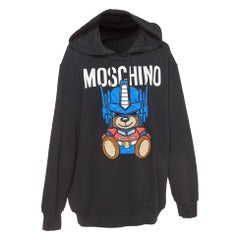 Moschino Couture Schwarzer Transformer Teddy-Baumwoll- Hoodie M