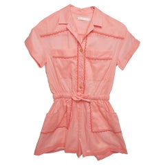 Zimmermann Pink Cotton Playsuit (10 Yrs)
