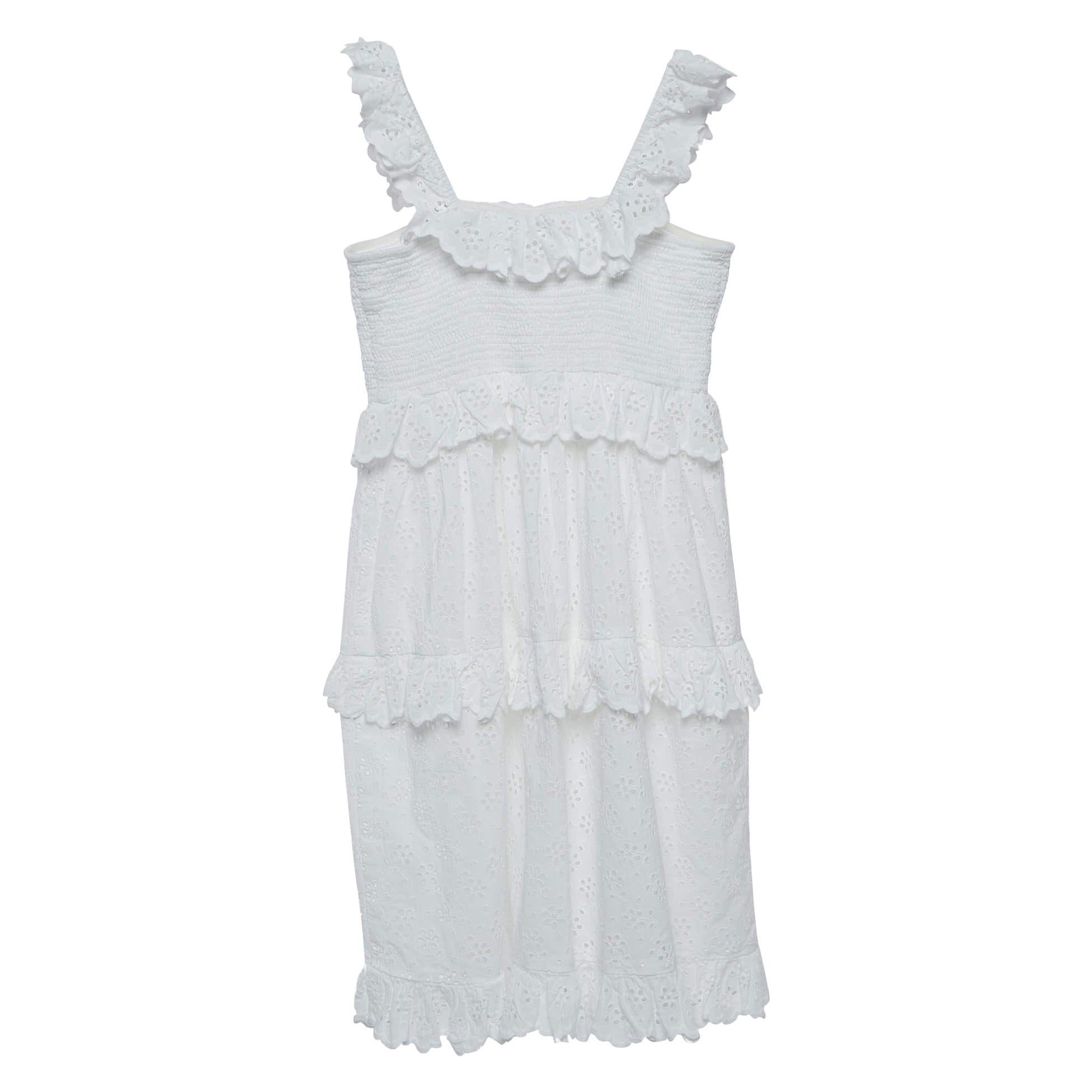 Zimmermann White Eyelet Cotton Dress (10 Yrs) For Sale