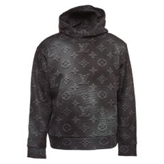 Louis Vuitton Grey 3D Monogram Cotton Knit Hoodie M