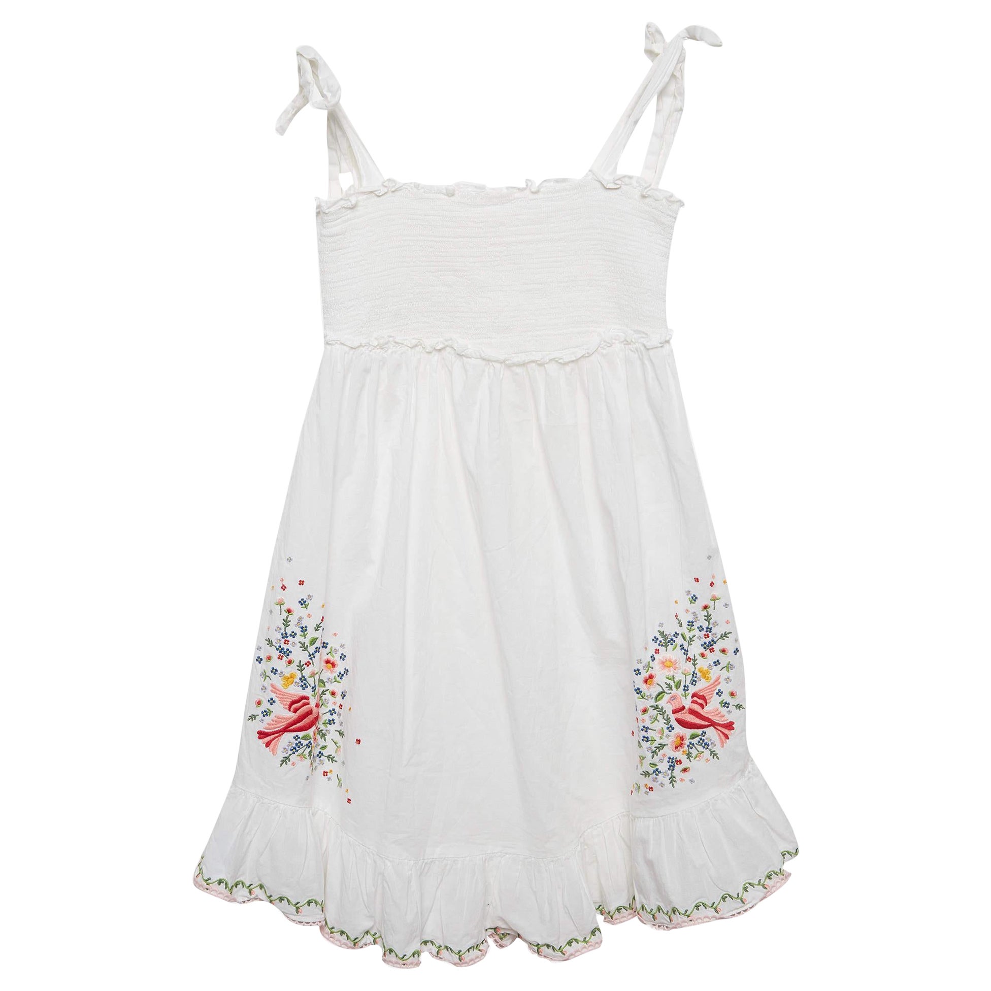 Zimmermann White Embroidered Cotton Dress (10 Yrs) For Sale