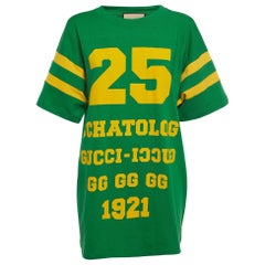 Gucci Green Eschatology Print Cotton Jersey T-Shirt XS