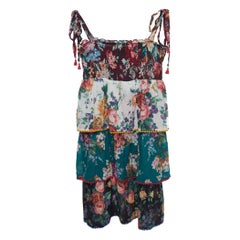 Zimmermann - Robe à volants en coton à imprimé floral multicolore (10 ans)