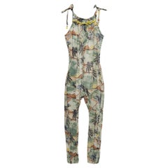 Zimmermann Green/Multicolor Print Cotton Jumpsuit (10 Yrs)