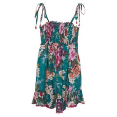 Zimmermann Vestido de algodón con estampado floral verde/multicolor (10 años)