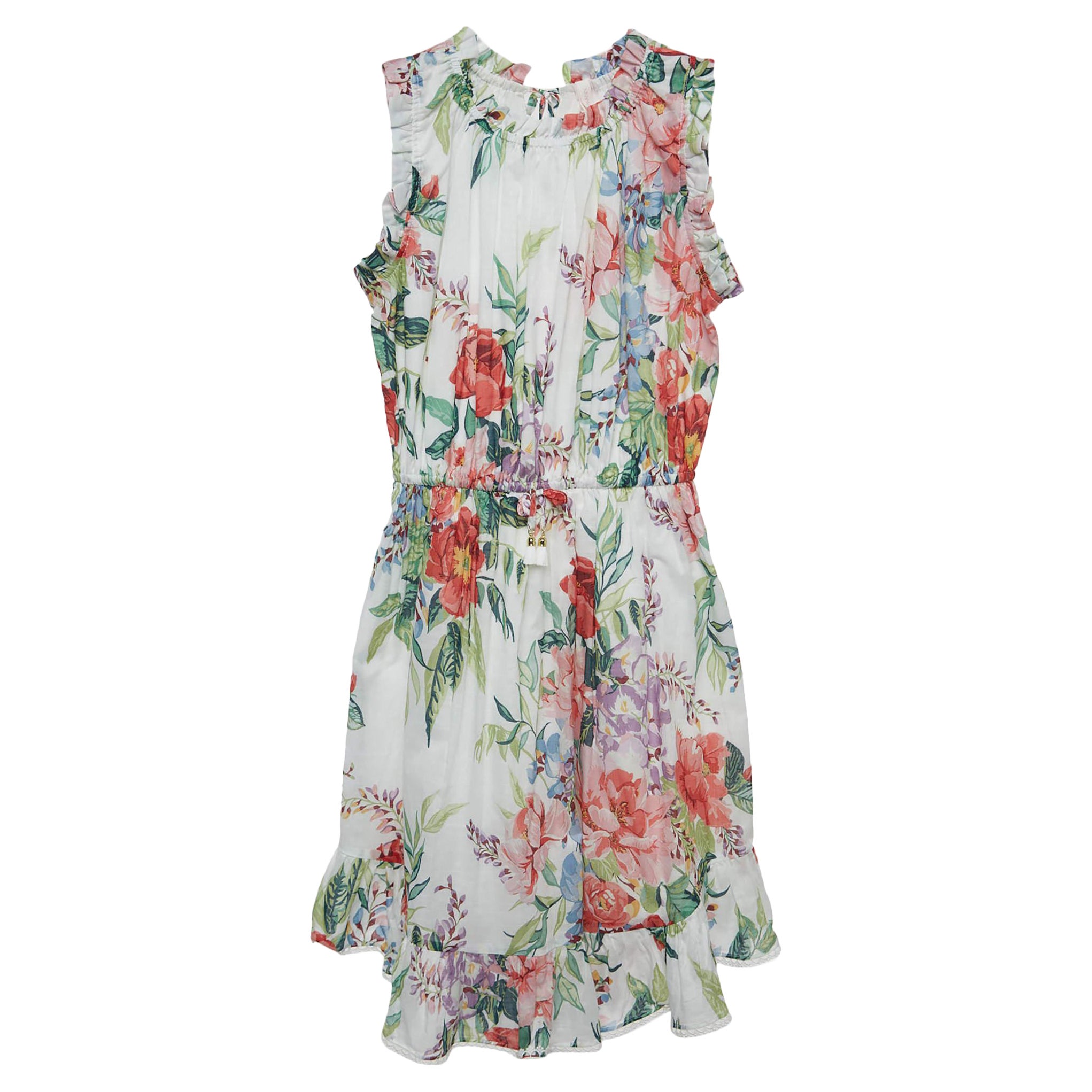 Zimmermann - Robe en coton imprimée à fleurs blanches (10 ans) en vente