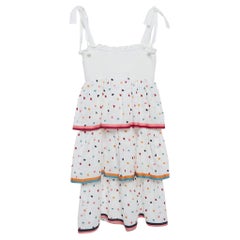 Zimmermann Vestido de Algodón Bordado Corazón Blanco (10 Años)