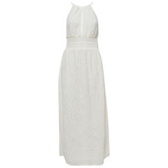 M Missoni White Patterned Knit Sleeveless Midi Dress M