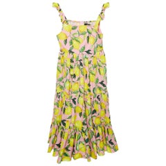 Dolce & Gabbana Pink Lemon Print Cotton Poplin Dress (11-12 Yrs)