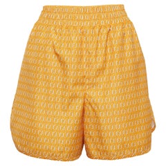 Fendi Yellow FF Print Synthetic Gym Shorts L
