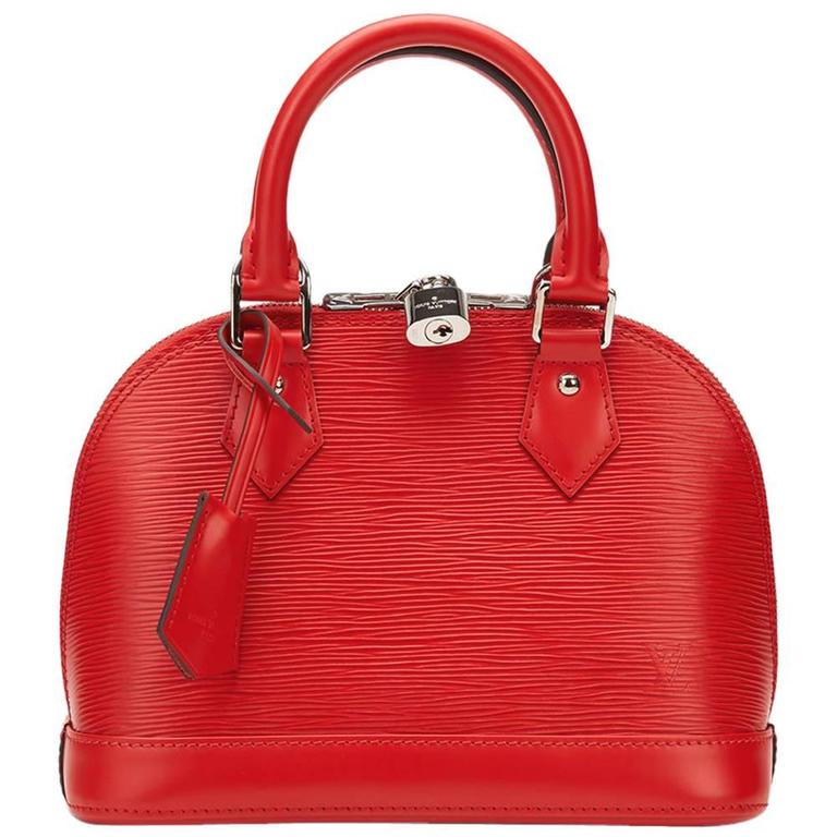 Louis Vuitton Coquelicot Red Epi Leather Alma BB at 1stdibs