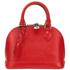 Louis Vuitton Coquelicot Rot Epi Leder Alma BB