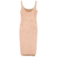 Windsor Brown Faux Suede Sleeveless Bodycon Dress S