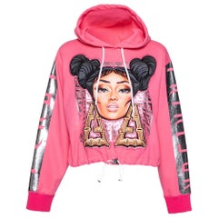 Fendi Sudadera de punto rosa Nicki Minaj estampada y bordada M