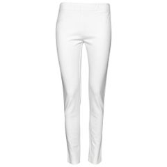 Joseph Weiße Stretch-Strick-Leggings in Slim Fit, L