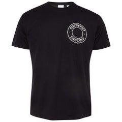 Burberry Tshirt à col ras du cou en coton imprimé noir XXS