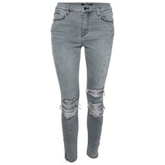 Vaqueros pitillo desgastados Amiri Gris S
