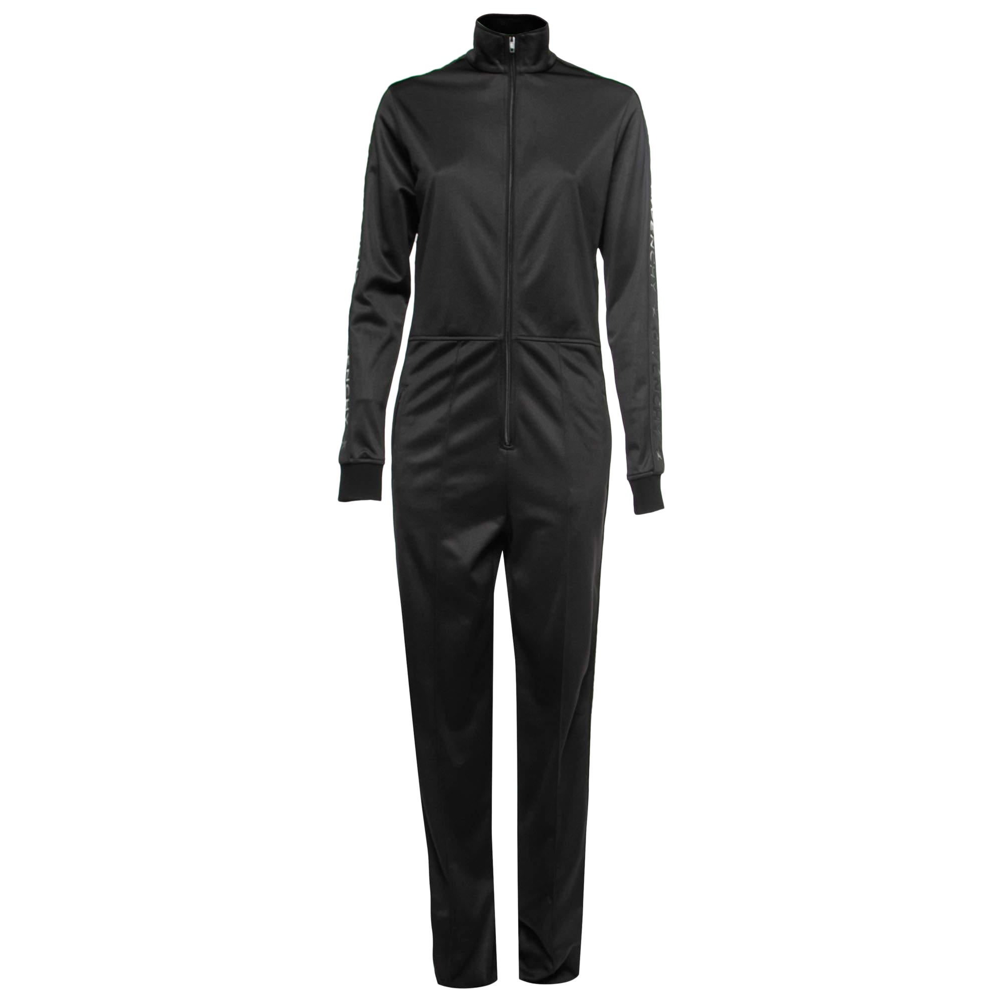 Givenchy Black Neoprene Logo Band Detail Jumpsuit M For Sale