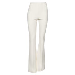 Sablyn Ivory Pantalon évasé en tricot extensible L