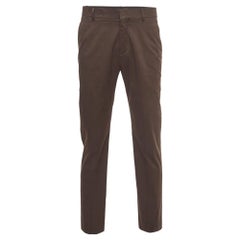 Pantaloni Hermes in cotone marrone dal taglio regolare L.L.A.