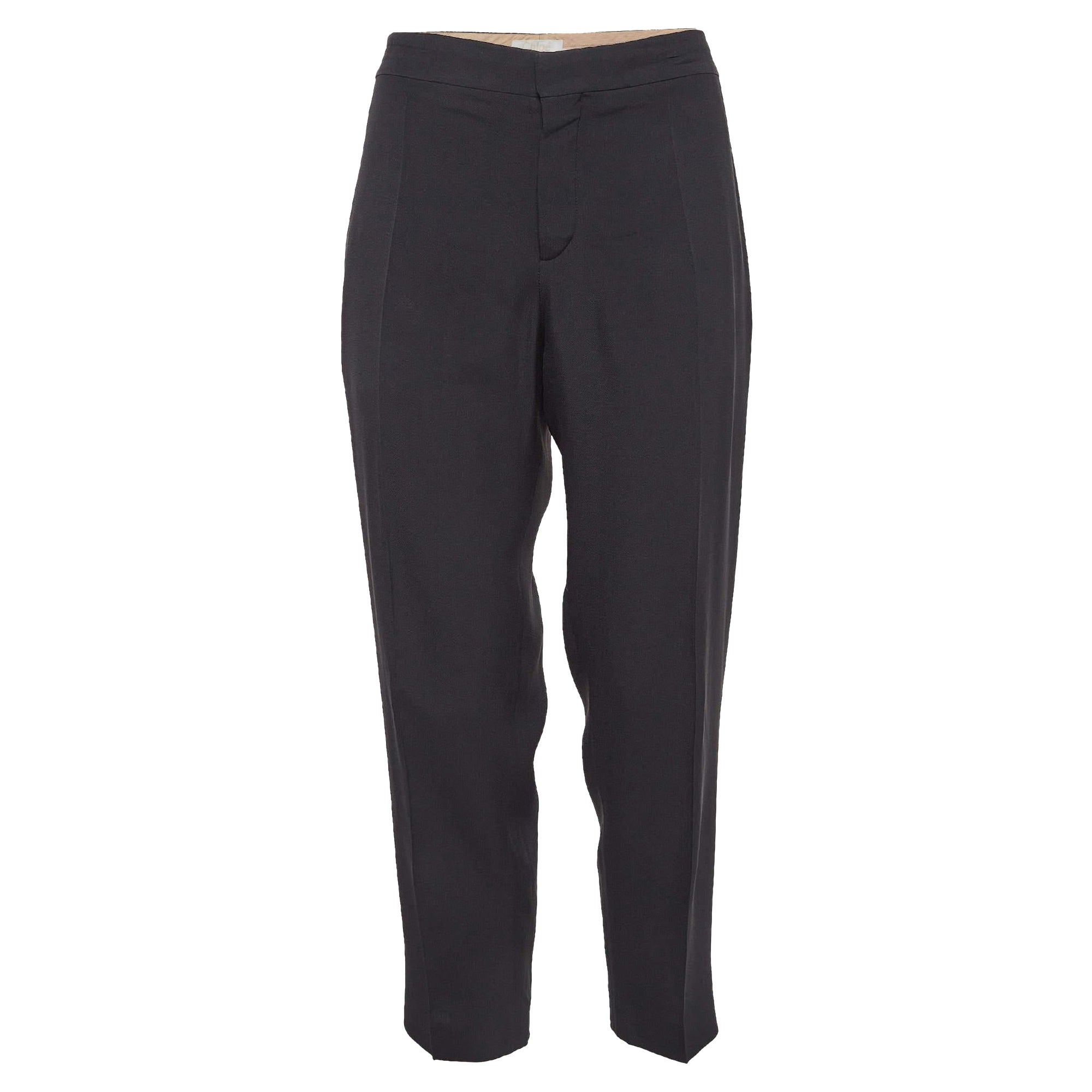 Chloe Schwarze Gabardine-Hose L im Angebot