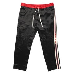 Gucci Black Jersey Logo Tape Detail Track Pants M
