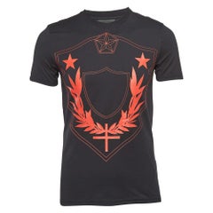 Givenchy Black Stars Shield Print Cotton T-Shirt XS