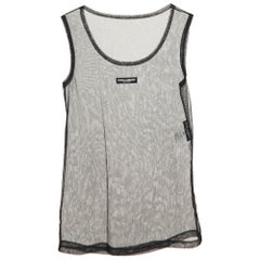 Dolce & Gabbana Black Mesh Sheer Tank Top XS