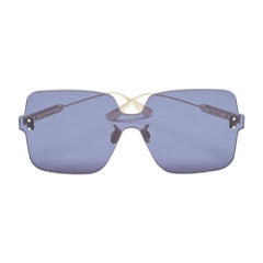 Dior Blue/Gold DiorColorQuake1Rimless Shield Sunglasses