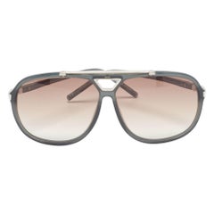 Dior Homme Green/Brown Gradient Black Tie Aviator Sunglasses
