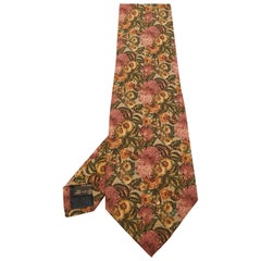 Givenchy Gentlemen Multicolor Floral Print Silk Traditional Tie