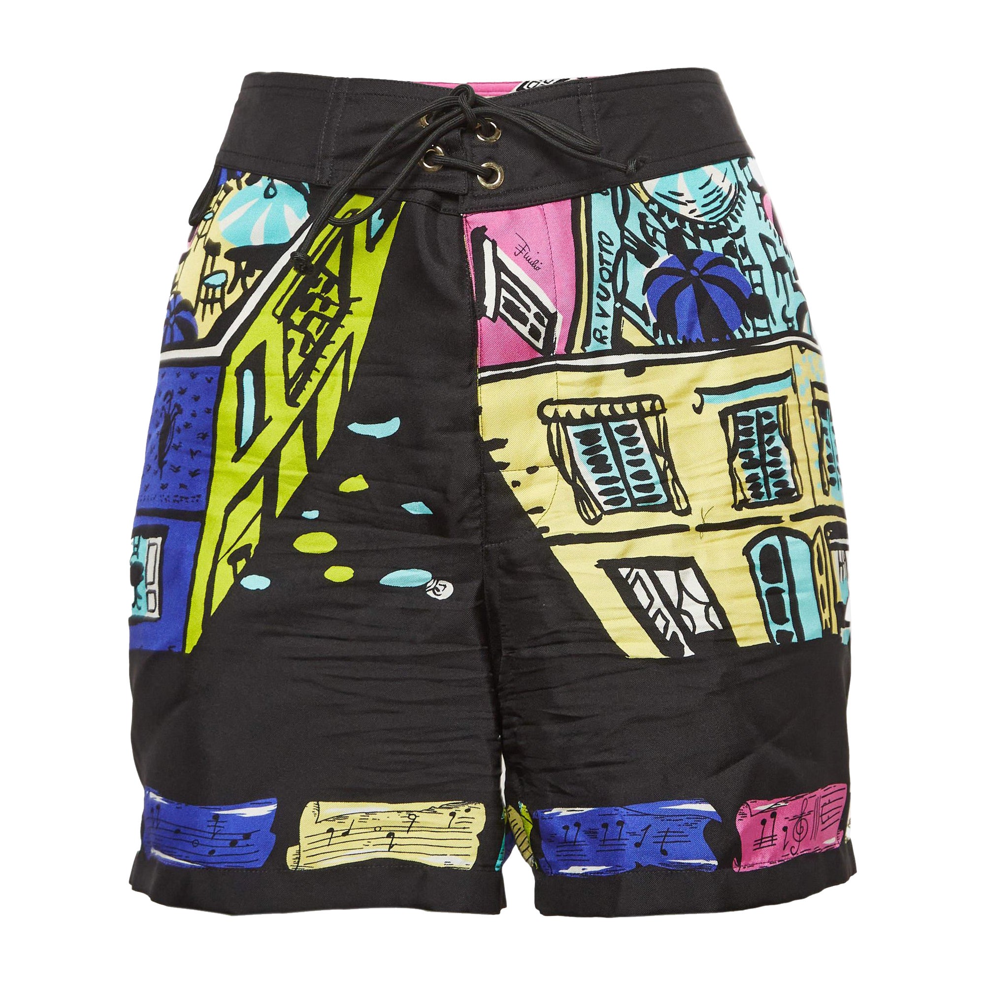 Emilio Pucci - Short en soie imprimé multicolore S