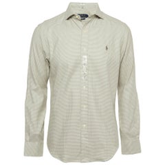 Ralph Lauren Grey Houndstooth Cotton Slim Fit Shirt M