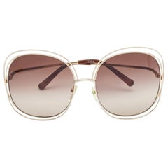 Chloe Brown/Gold Gradient CE126S Frame Oversized Sunglasses