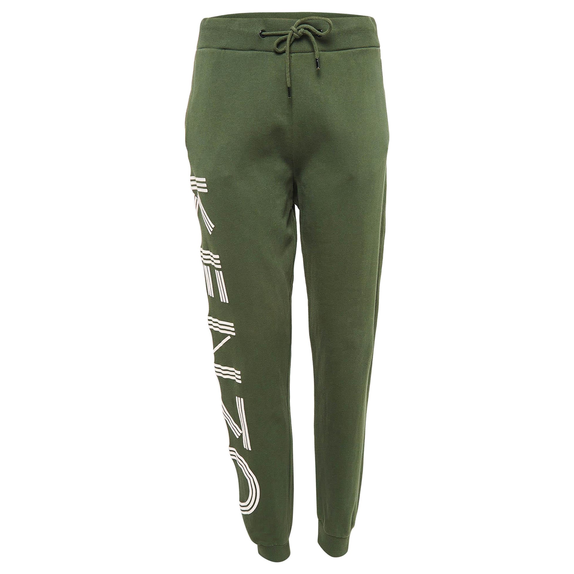 Pantalon de survêtement Kenzo imprimé en coton vert M