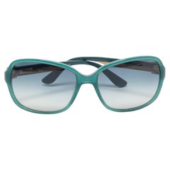 Salvatore Ferragamo Green/Green Gradient SF606S Rectangle Sunglasses