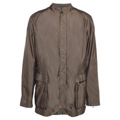 Giorgio Armani Giacca marrone in misto seta XXXL