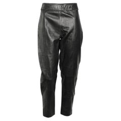 Boutique Moschino Schwarze Lederhose M
