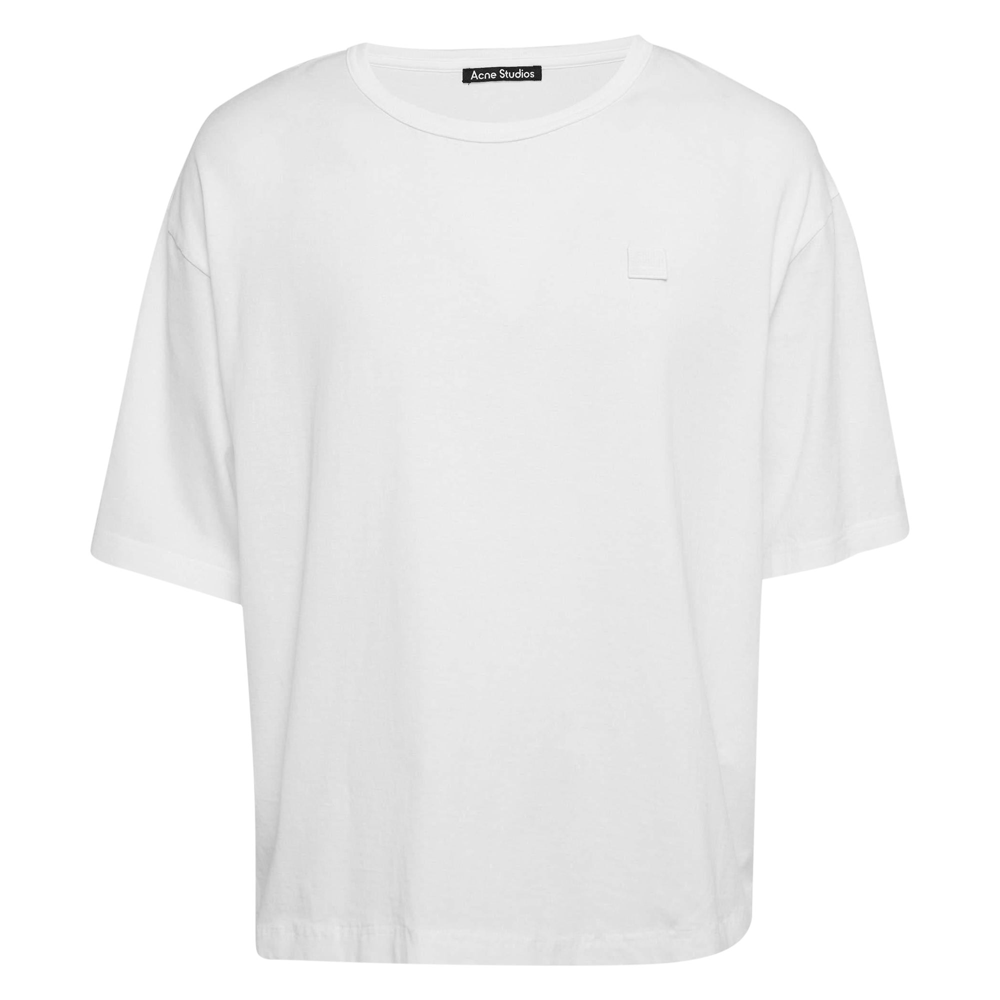 Acne Studios - T-shirt à col ras du cou en coton blanc XL