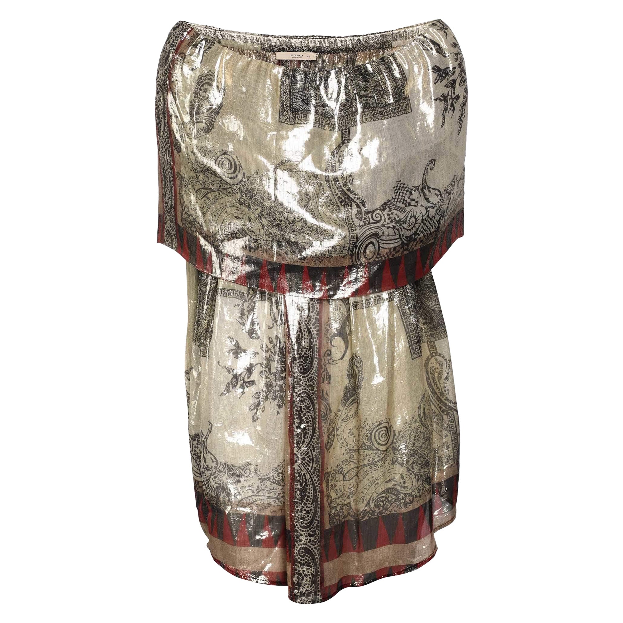 Etro Top in lurex stampato in misto seta multicolore L.A.