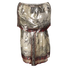 Etro Multicolor Printed Silk Blend Lurex Top L