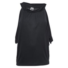 M Missoni Camicetta senza maniche in jersey nero S.I.M.