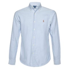 Ralph Lauren Light Blue Cotton Custom Fit Button Down Shirt S