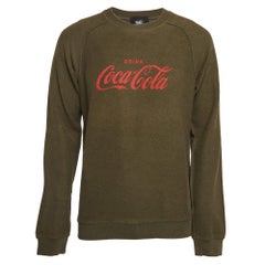 D&G Green Coco Cola Print Cotton Sweatshirt M