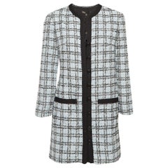Maje Blue Tweed Button Front Rizuli Mini Dress M